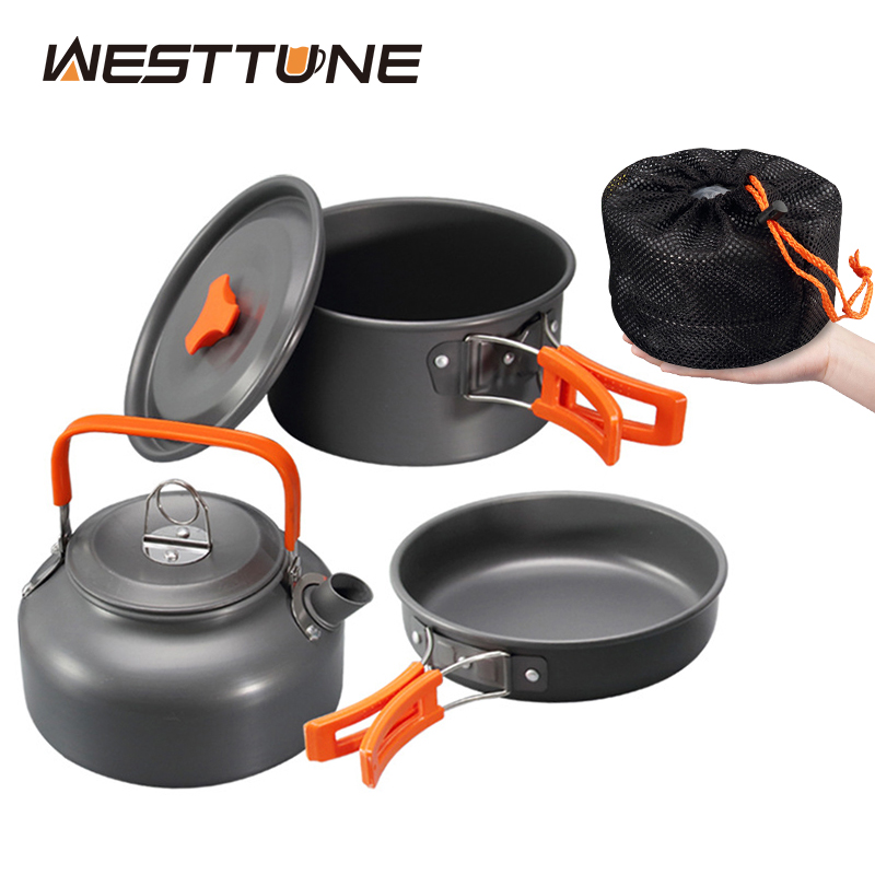 Camping Cooking Equipment - Westtune kit de panelas de acampamento