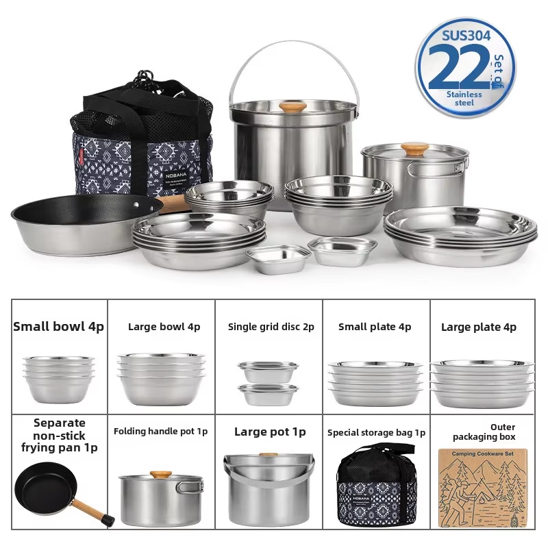 Camping Cooking Utilities - Nobana mais novo conjunto de panela