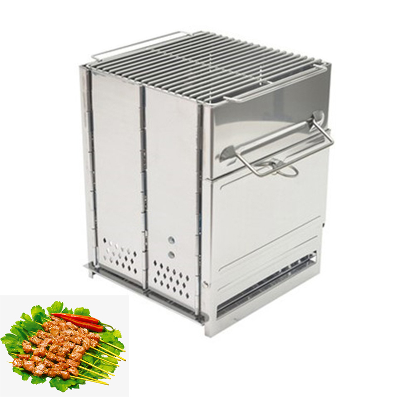 Camping Cooking Equipment - Fogão a Lenha Portátil Desmontável para