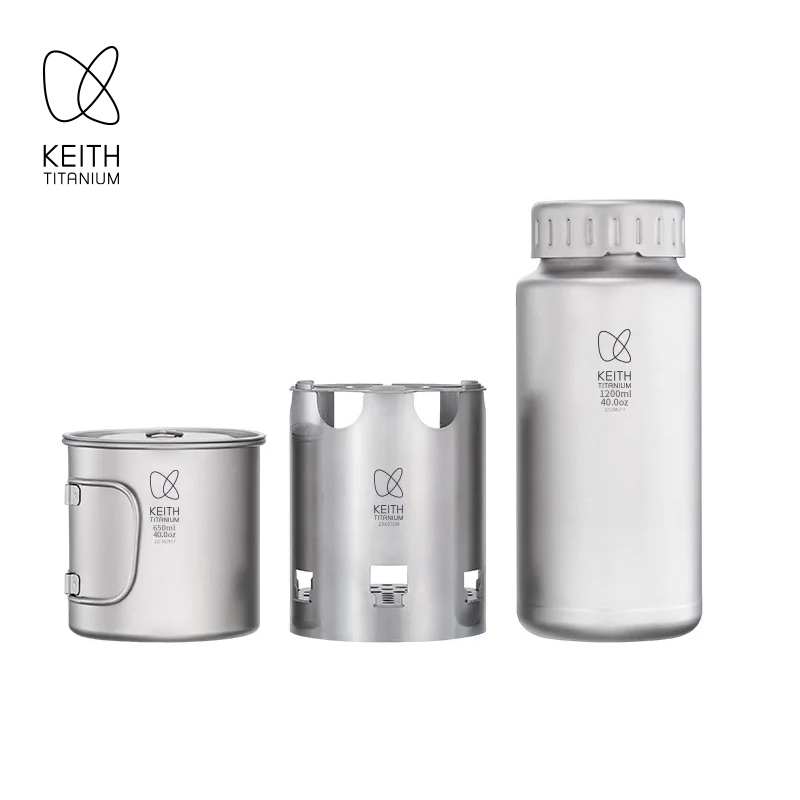 Camping Cooking Equipment - Conjunto de Camping KEITH em Titânio