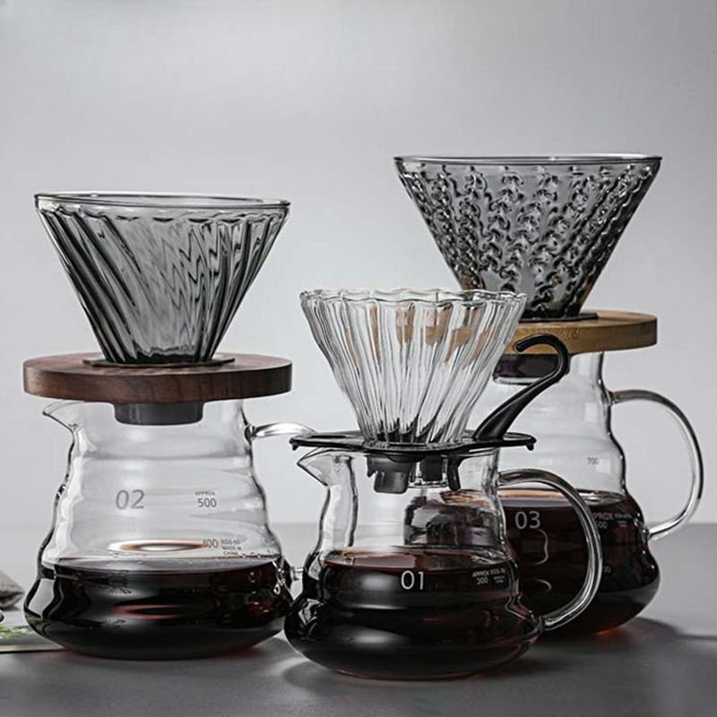 Camping Cooking Utilities - Despeje sobre cafeteira conjunto de vidro