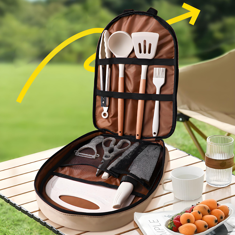 Conjunto de 10 Utensílios de C - Camping Cooking All In One avaliação e preço