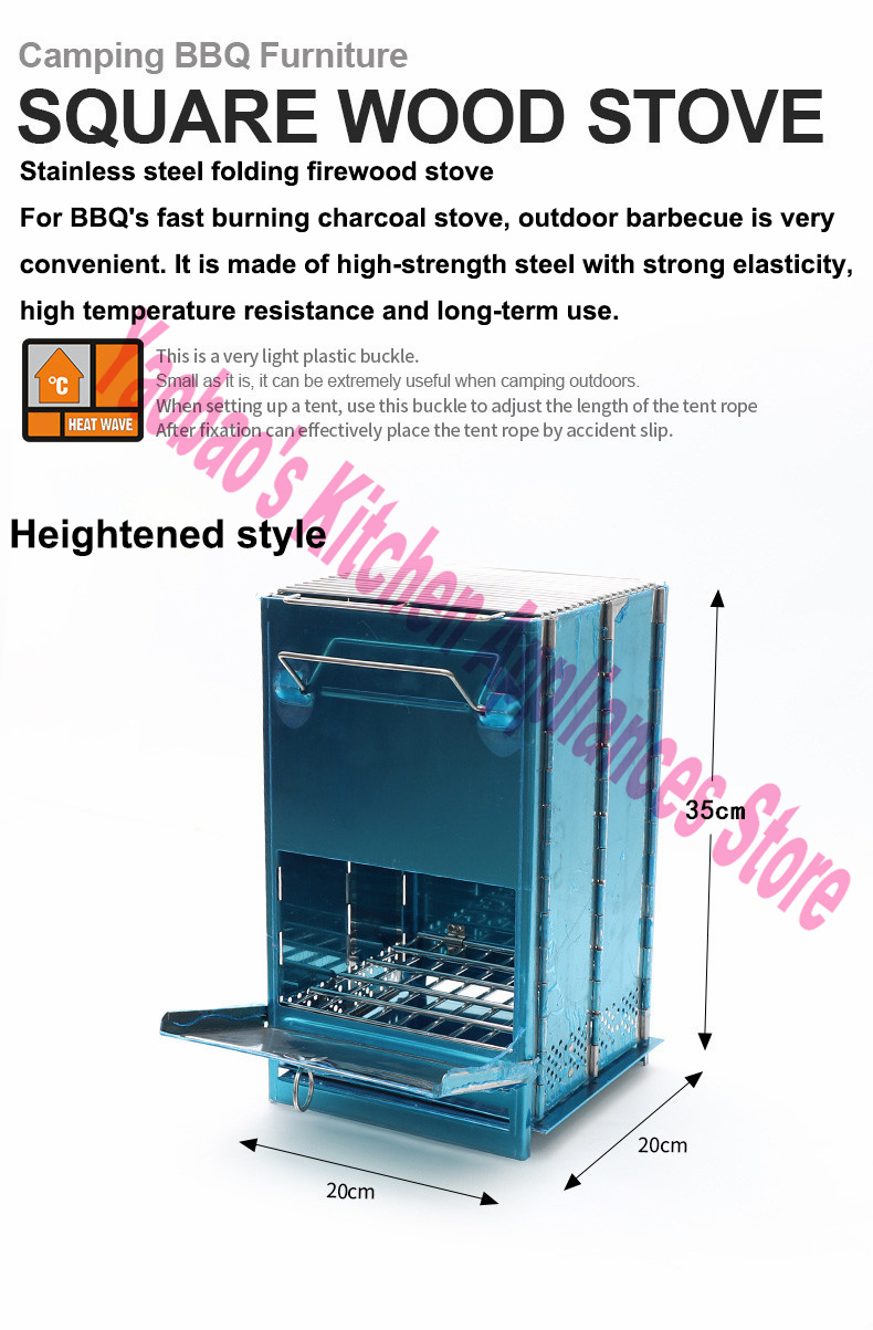 Fogão a Lenha Portátil Desmont - Camping Cooking Equipment avaliação e preço