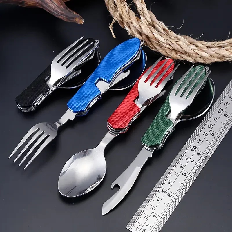 Talheres de Aço Inoxidável 4 e - Camping Cooking Knife Set avaliação e preço