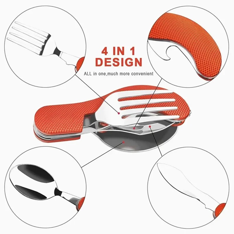 Talheres de Aço Inoxidável 4 e - Camping Cooking Knife Set avaliação e preço