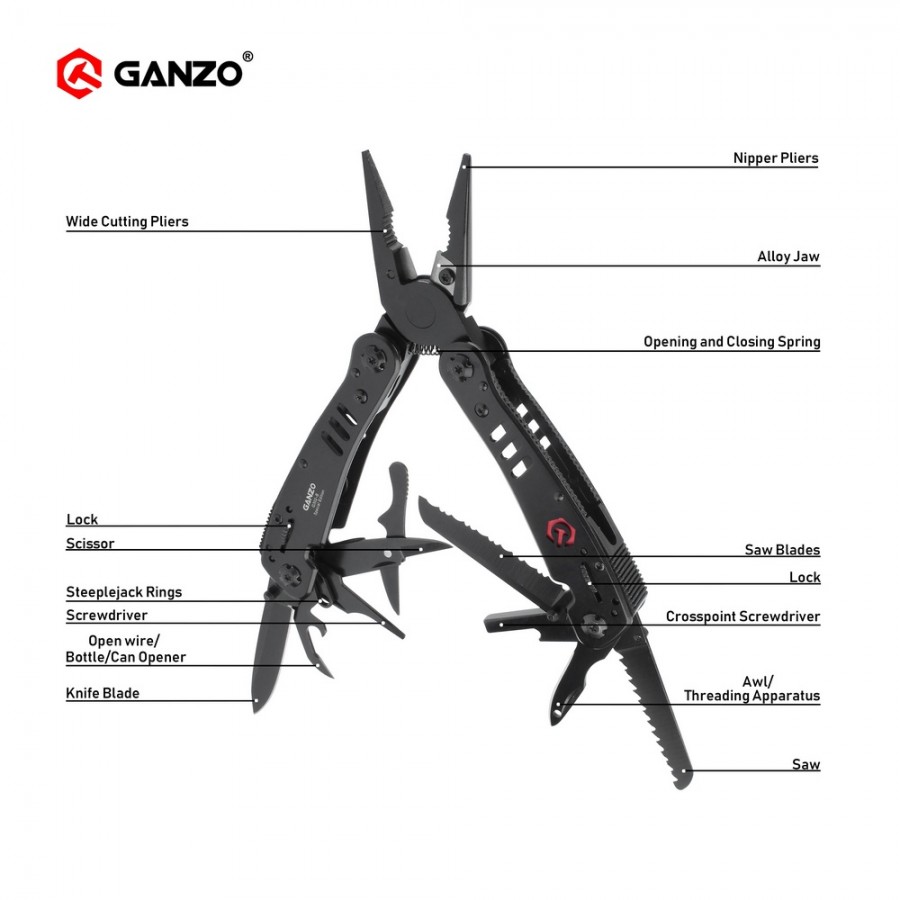 Ganzo G302 G302-H G302-B Alica - Camping Cooking Knife Set avaliação e preço