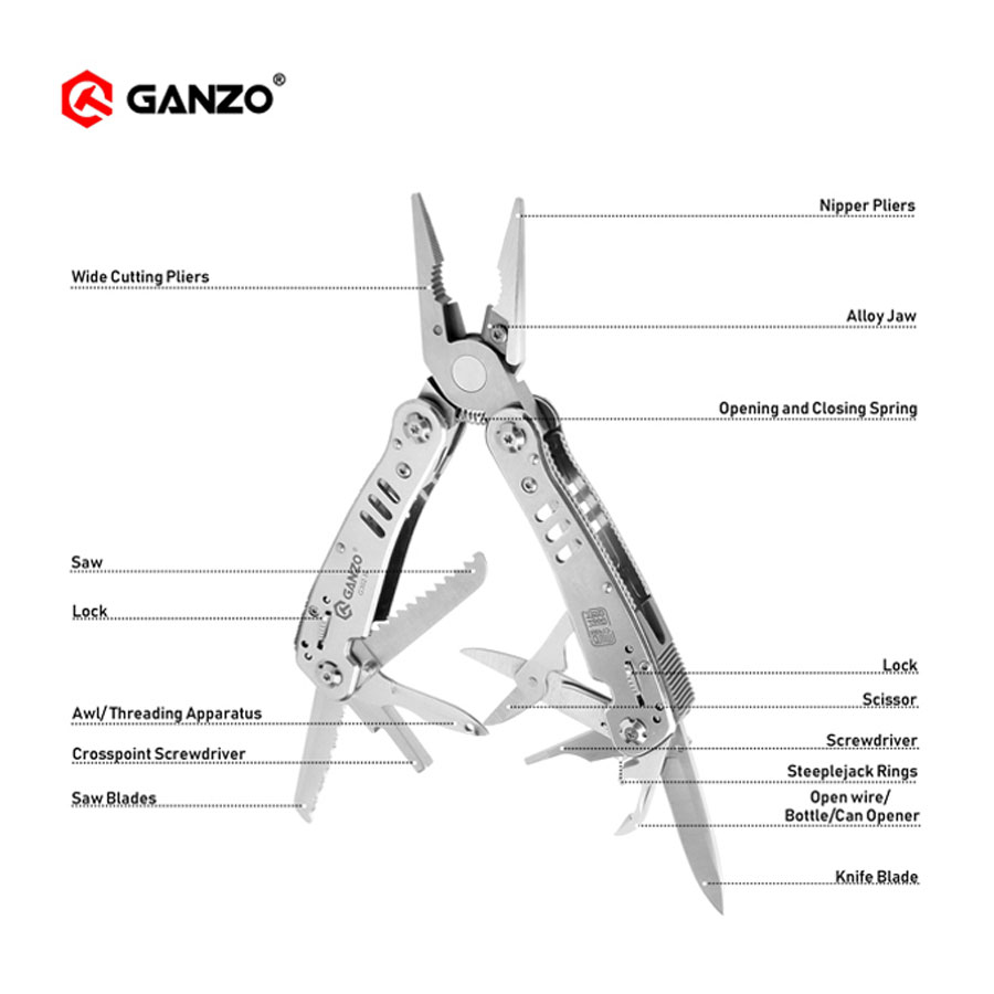 Ganzo G302 G302-H G302-B Alica - Camping Cooking Knife Set avaliação e preço